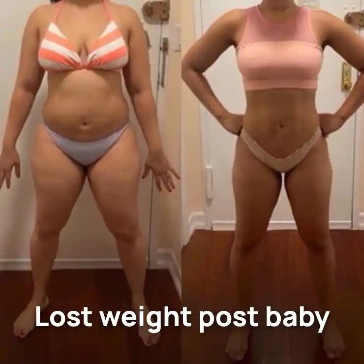 Lost weight post baby