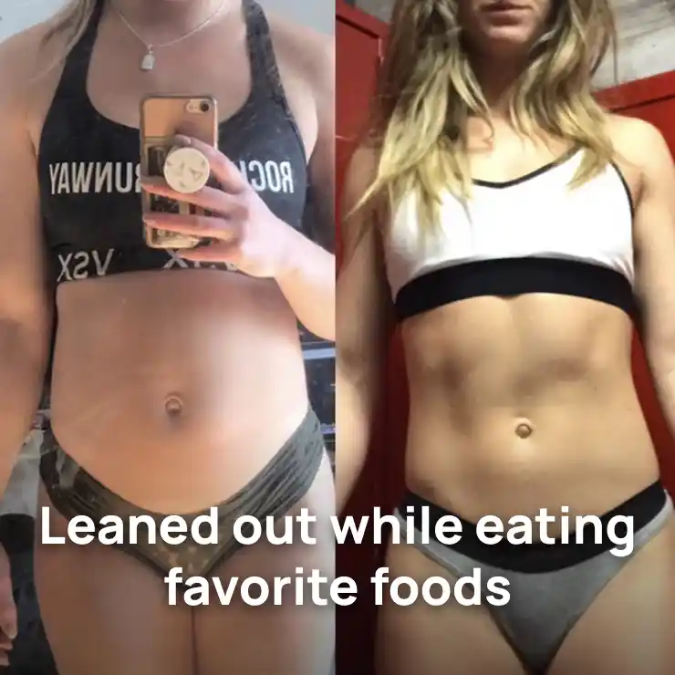 Leaned out while eating favorite foods